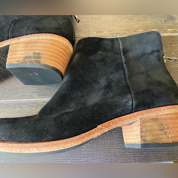 Kork Ease Kecia Black Leather Suede Ankle Zip Bootie Boots Size 7M KE0003409 - Picture 8 of 8